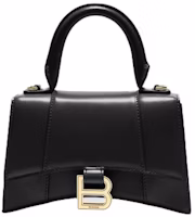 Balenciaga Hourglass Top Handle Bag Extra Small Black Balenciaga Hourglass Top Handle Bag Extra Small Black