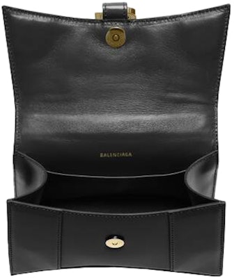 Balenciaga Hourglass Top Handle Bag Extra Small Black Lookbook Balenciaga Hourglass Top Handle Bag Extra Small Black