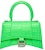 Balenciaga Hourglass Top Handle Bag Extra Small Crocodile Embossed Fluo Green