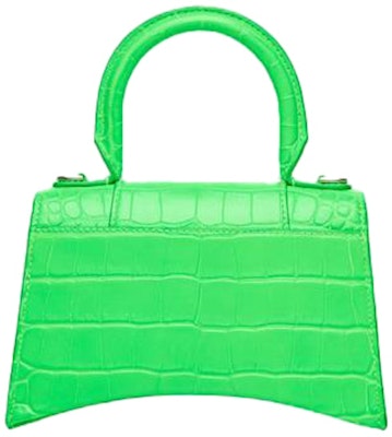 Balenciaga Hourglass Top Handle Bag Extra Small Crocodile Embossed Fluo Green Order Balenciaga Hourglass Top Handle Bag Extra Small Crocodile Embossed Fluo Green