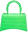Order Balenciaga Hourglass Top Handle Bag Extra Small Crocodile Embossed Fluo Green