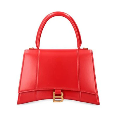 Balenciaga Hourglass Top Handle Bag Medium Bright Red