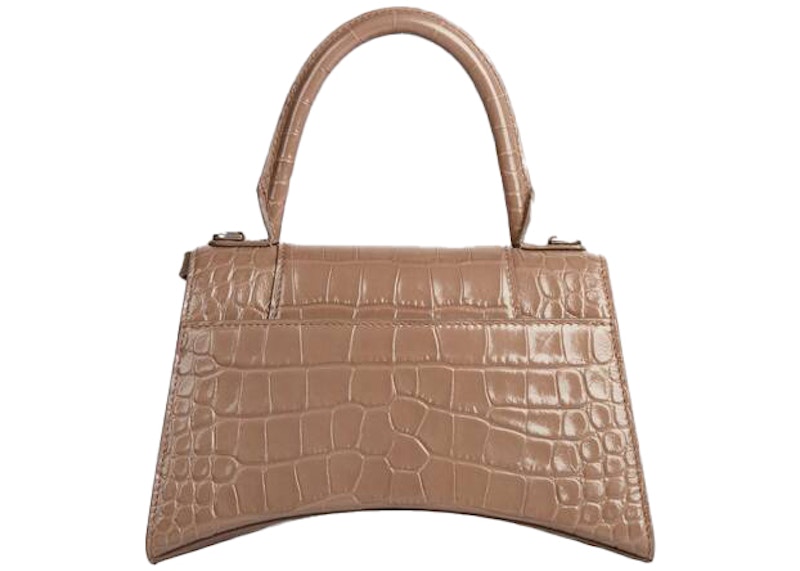 Order 발렌시아가 아워글래스 미니 악어 밍크 탑 핸들 백 
