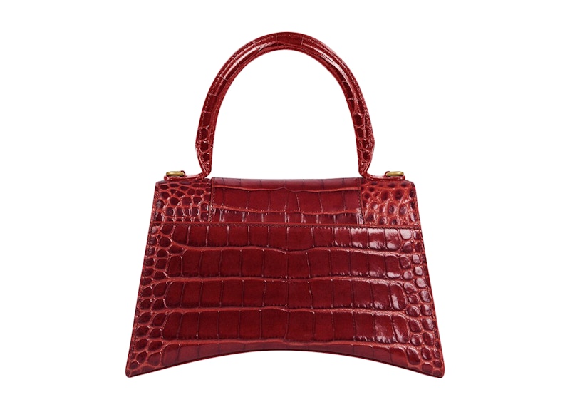 Order 발렌시아가 아워글라스 미니 크로커 엠보스 다크 레드 백 
