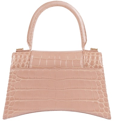 Balenciaga Hourglass Top Handle Bag Small Crocodile Embossed Beige Order Balenciaga Hourglass Top Handle Bag Small Crocodile Embossed Beige