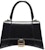 Balenciaga Hourglass Top Handle Bag Small Shiny Box Black