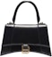 Buy Balenciaga Hourglass Top Handle Bag Small Shiny Box Black