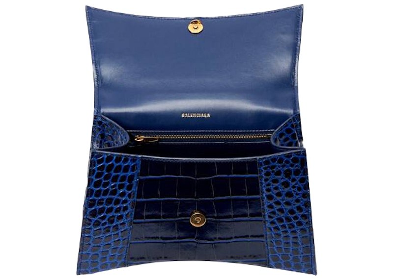 Lookbook Tas Tangan Balenciaga Hourglass Kecil Box Mengkilap Hitam