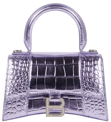 발렌시아가 아워글래스 XS 퍼플 크로커 탑핸들백
Buy 발렌시아가 아워글래스 XS 퍼플 크로커 탑핸들백