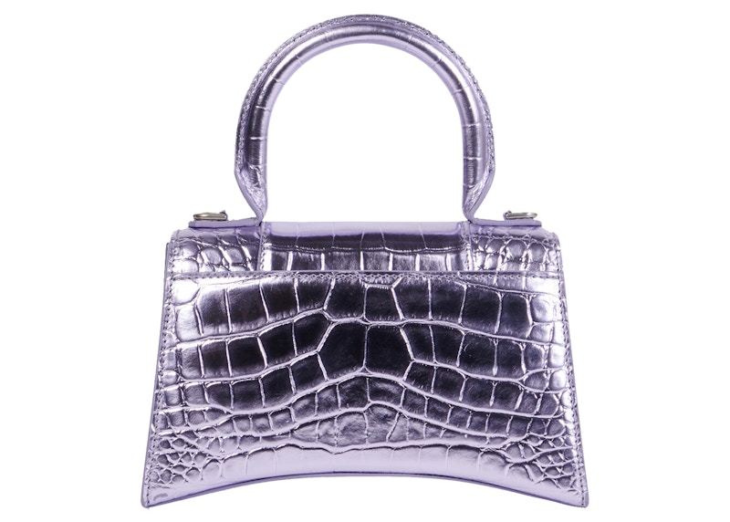 Order 巴黎世家酒杯造型手提包XS鳄鱼纹粉色