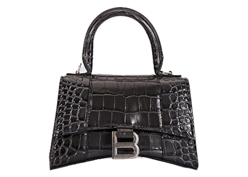 Balenciaga Hourglass Top Handle Bag XS Dark Gray