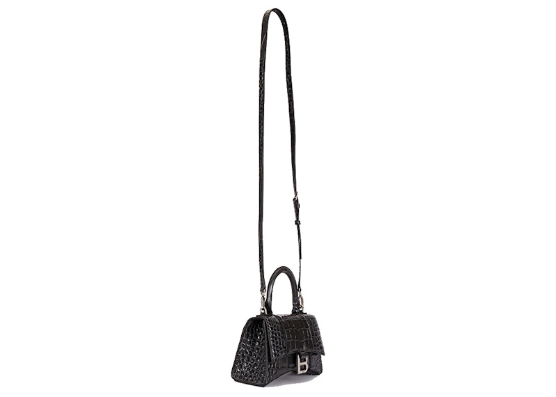 Lookbook Balenciaga Hourglass Top Handle Bag XS Dark Gray