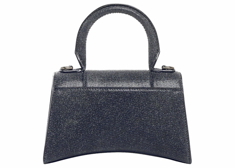 Balenciaga Hourglass Top Handle Bag XS Sparking Material Black 圖 2