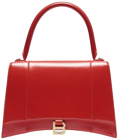 balenciaga-hourglass-top-handle-medium-red