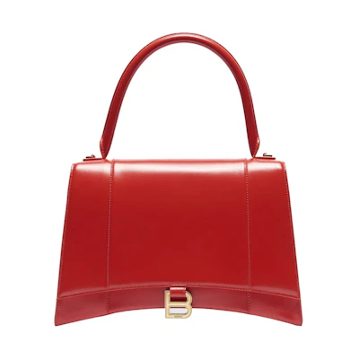 Balenciaga Hourglass Top Handle Medium Red