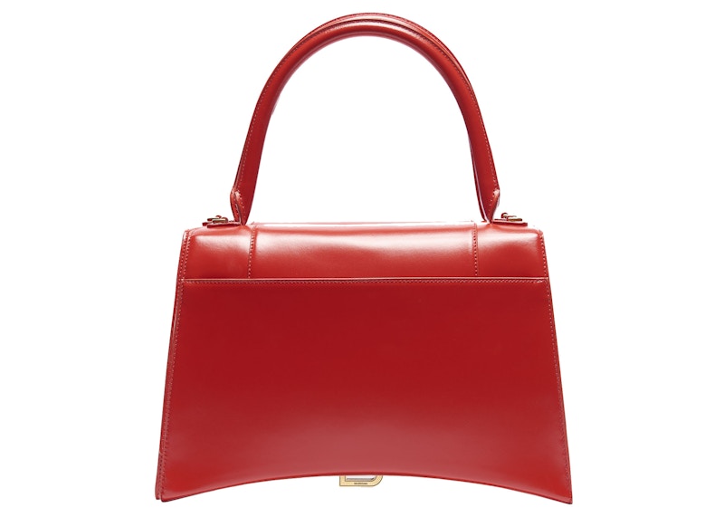 Order 발렌시아가 아워글래스 미듐 레드 탑 핸들 백 
