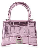 Balenciaga Hourglass Top Handle Mini Pink Metallized Balenciaga Hourglass Top Handle Mini Pink Metallized