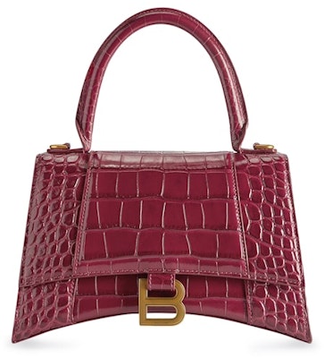 Balenciaga Hourglass Top Handle Small Crocodile Embossed Bright Red Buy Balenciaga Hourglass Top Handle Small Crocodile Embossed Bright Red