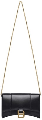 Balenciaga Hourglass Wallet On Chain Black Buy Balenciaga Hourglass Wallet On Chain Black