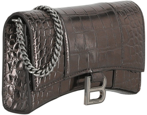 Balenciaga Hourglass Wallet On Chain Bronze Order Balenciaga Hourglass Wallet On Chain Bronze