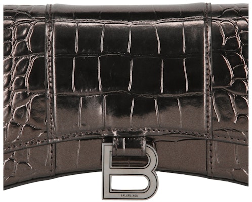 Balenciaga Hourglass Wallet On Chain Bronze Lookbook Balenciaga Hourglass Wallet On Chain Bronze