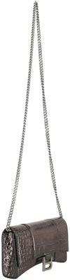 Balenciaga Hourglass Wallet On Chain Bronze Shop Balenciaga Hourglass Wallet On Chain Bronze