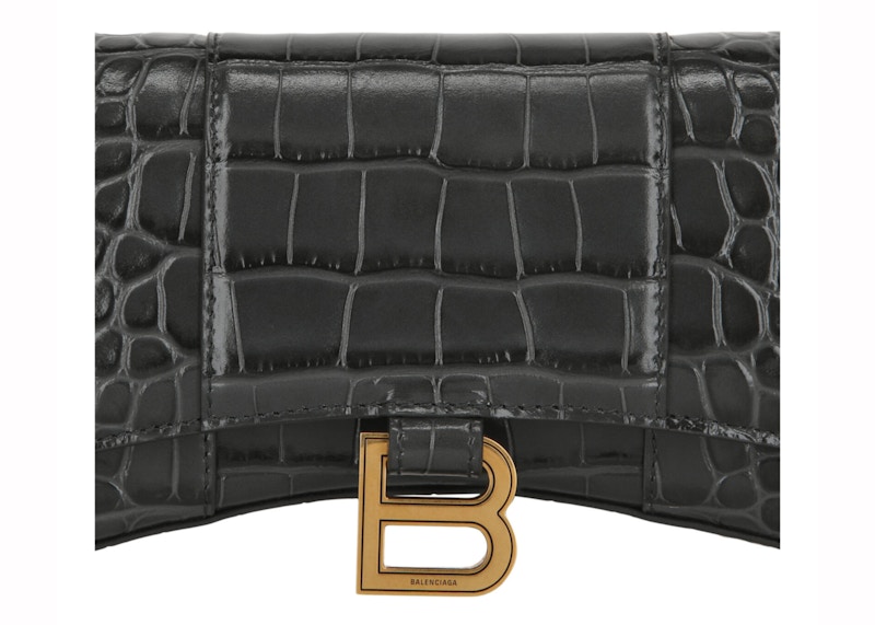 Lookbook 발렌시아가 아워글래스 체인 월렛 (다크 그레이)
