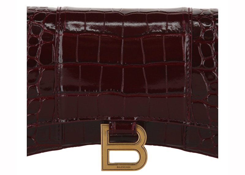 Lookbook 발렌시아가 아워글래스 체인 월렛 (다크레드)
