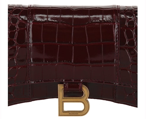 Balenciaga Hourglass Wallet With Chain Dark Red Lookbook Balenciaga Hourglass Wallet With Chain Dark Red