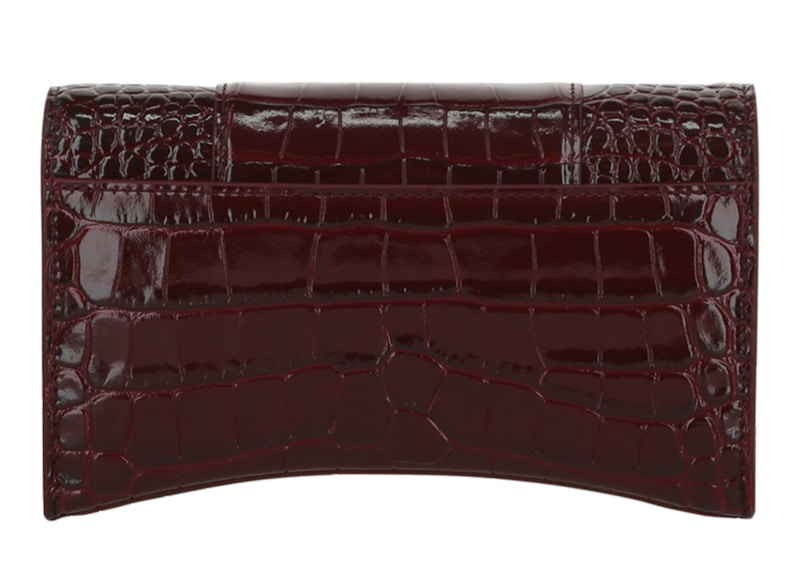 Purchase 발렌시아가 아워글래스 체인 월렛 (다크레드)
