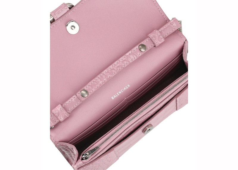 Details for バレンシアガ アワーグラス チェーンウォレット ピンク
