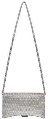 Balenciaga Hourglass Wallet With Chain XS Rhinestone Grey Order Balenciaga Hourglass Wallet With Chain XS Rhinestone Grey