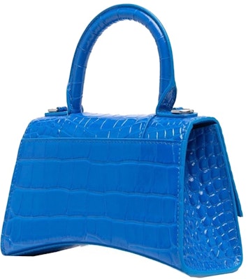 巴黎世家Hourglass XS浮雕手提包皇家蓝 Order 巴黎世家Hourglass XS浮雕手提包皇家蓝