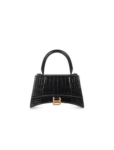 balenciaga-hourglass-xs-handbag-crocodile-embossed-black