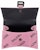 Balenciaga Hourglass XS Handbag With Chain and Allover Logo Rhinestones Pink/Black