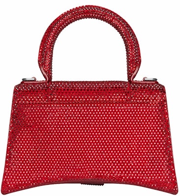 Balenciaga Hourglass XS Handbag With Rhinestones Red Order Balenciaga Hourglass XS Handbag With Rhinestones Red