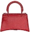 Order Balenciaga Hourglass XS Handbag With Rhinestones Red