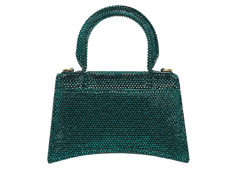 Order Balenciaga Hourglass XS Beg Tangan Berpermata Hijau