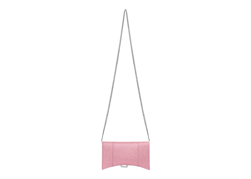 Balenciaga Hourglass XS Wallet On Chain In Sparkling Fabric Pink 圖 3