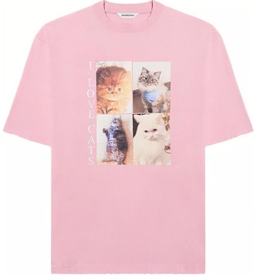 Balenciaga I Love Cats T-Shirt 'Pink' Buy Balenciaga I Love Cats T-Shirt 'Pink'