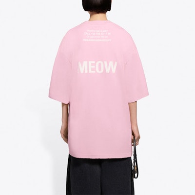 Balenciaga I Love Cats T-Shirt 'Pink' Shop Balenciaga I Love Cats T-Shirt 'Pink'