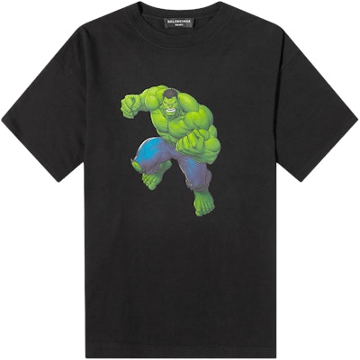 Balenciaga Incredible Hulk Medium Fit Tee 'Black' Buy Balenciaga Incredible Hulk Medium Fit Tee 'Black'