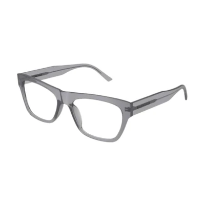 Balenciaga Irregular Acetate Optical Glasses Grey for Men with Side Letter Design BB0308O005