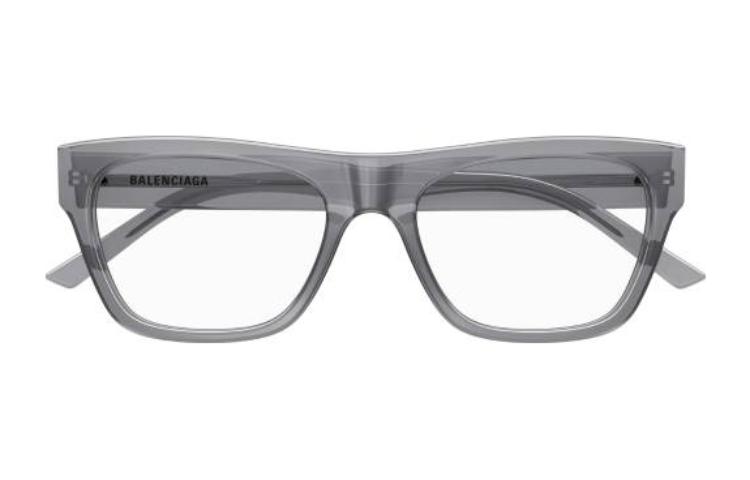 Balenciaga Irregular Acetate Optical Glasses Grey for Men with Side Letter Design BB0308O005 圖 3