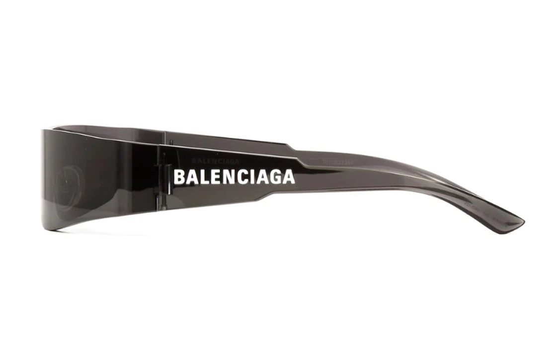 Balenciaga Irregular Sunglasses with Logo, Unisex Couples Style - Black. BB0041S001greygreygrey001 圖 4