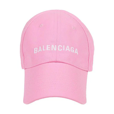 Balenciaga Kids Pink Letter Logo Polyester Baseball Cap. 7469974B5B35677