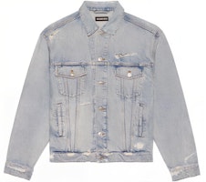 Balenciaga Jaket Denim Potongan Besar 'Clear Light Blue' 664329 TBP48 8961 Order Balenciaga Jaket Denim Potongan Besar 'Clear Light Blue' 664329 TBP48 8961