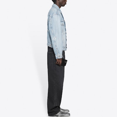 Balenciaga Large Fit Denim Jacket 'Clear Light Blue' Purchase Balenciaga Large Fit Denim Jacket 'Clear Light Blue'