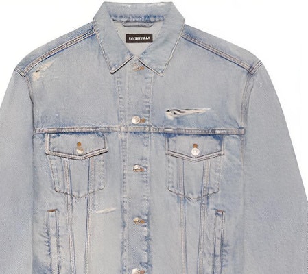 Balenciaga Large Fit Denim Jacket 'Clear Light Blue' Details for Balenciaga Large Fit Denim Jacket 'Clear Light Blue'