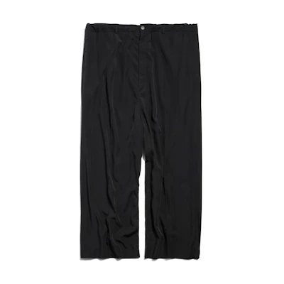 Balenciaga Large Fit High-Waist Wide-Leg Drawstring Pants Black Casual Wear 794738TFO021000